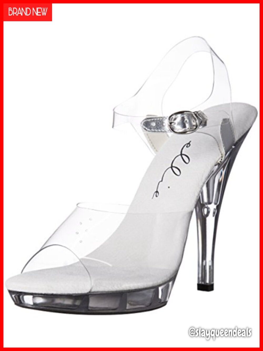 Platform Stiletto Heeled Sandal Peep Toe Ankle Strap Buckle